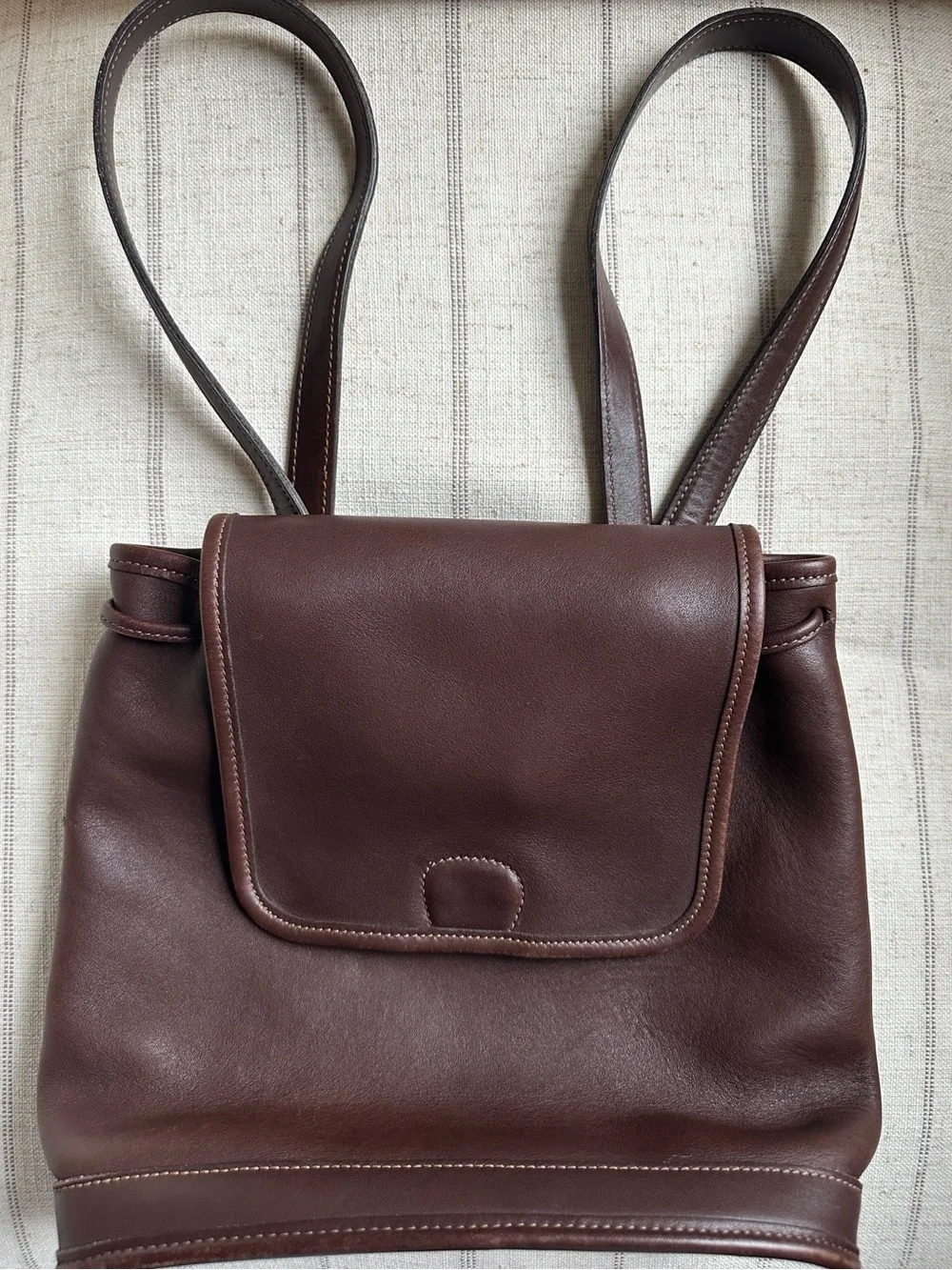 Coach Brown Leather Backpack